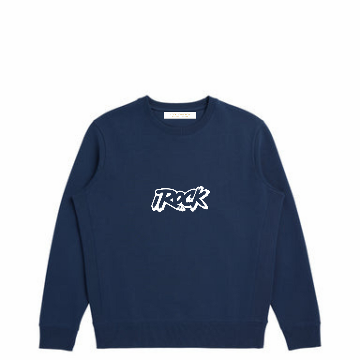 iRock Ocean Navy Organic Cotton French Terry Crewneck Sweatshirt