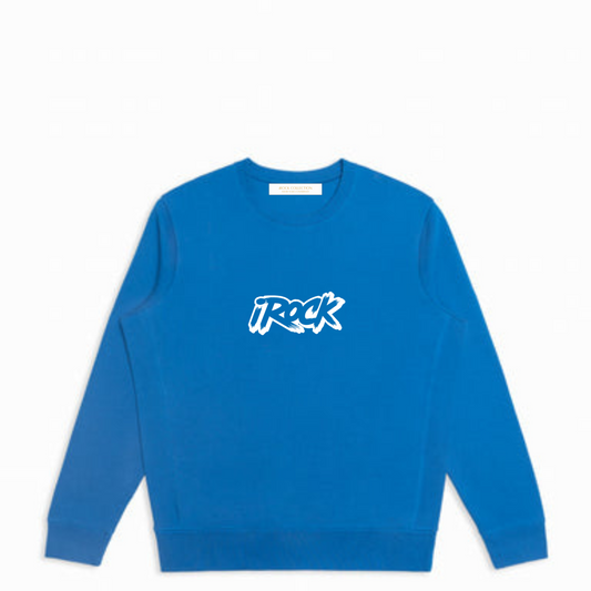 iRock French Blue Organic Cotton French Terry Crewneck Sweatshirt