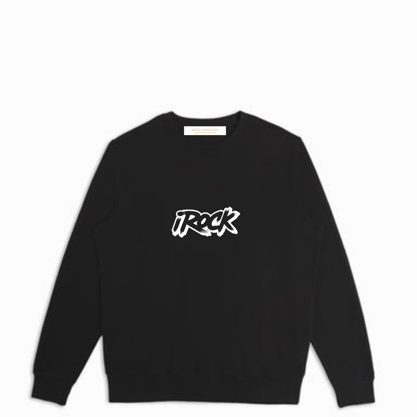 iRock Black Organic Cotton French Terry Crewneck Sweatshirt