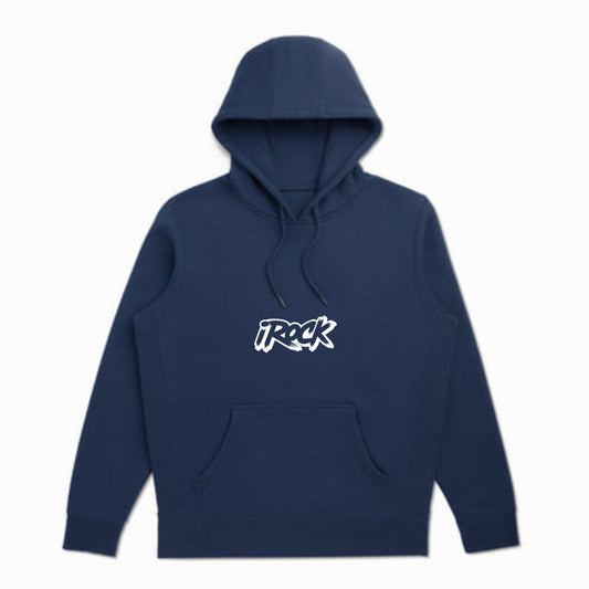 iRock Ocean Navy Organic Cotton French Terry Hooded Sweatshirt