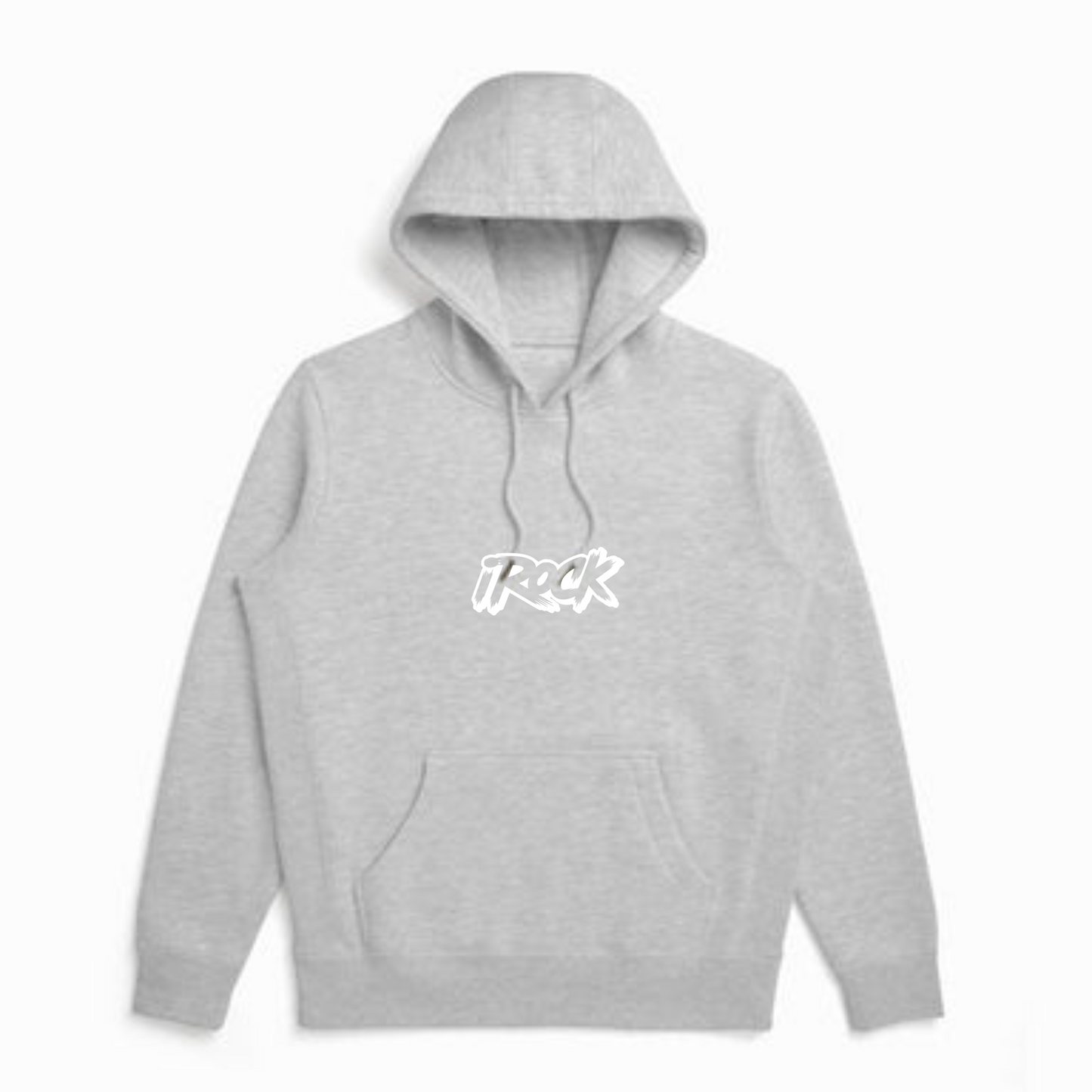 iRock Heather Grey Organic Cotton French Terry Hooded Sweatshirt