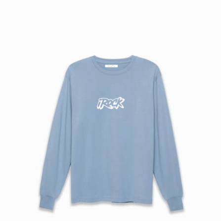 iRock Cloudy Blue American Grown Supima® 100% Cotton 6oz Long Sleeve T-Shirt