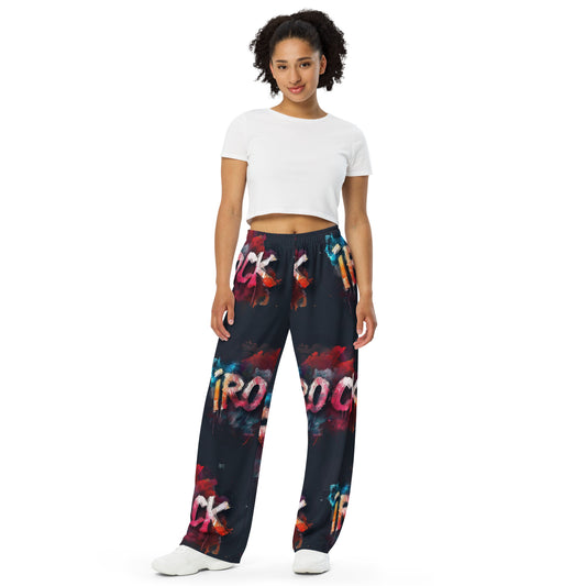 iRock graffiti unisex wide-leg pants